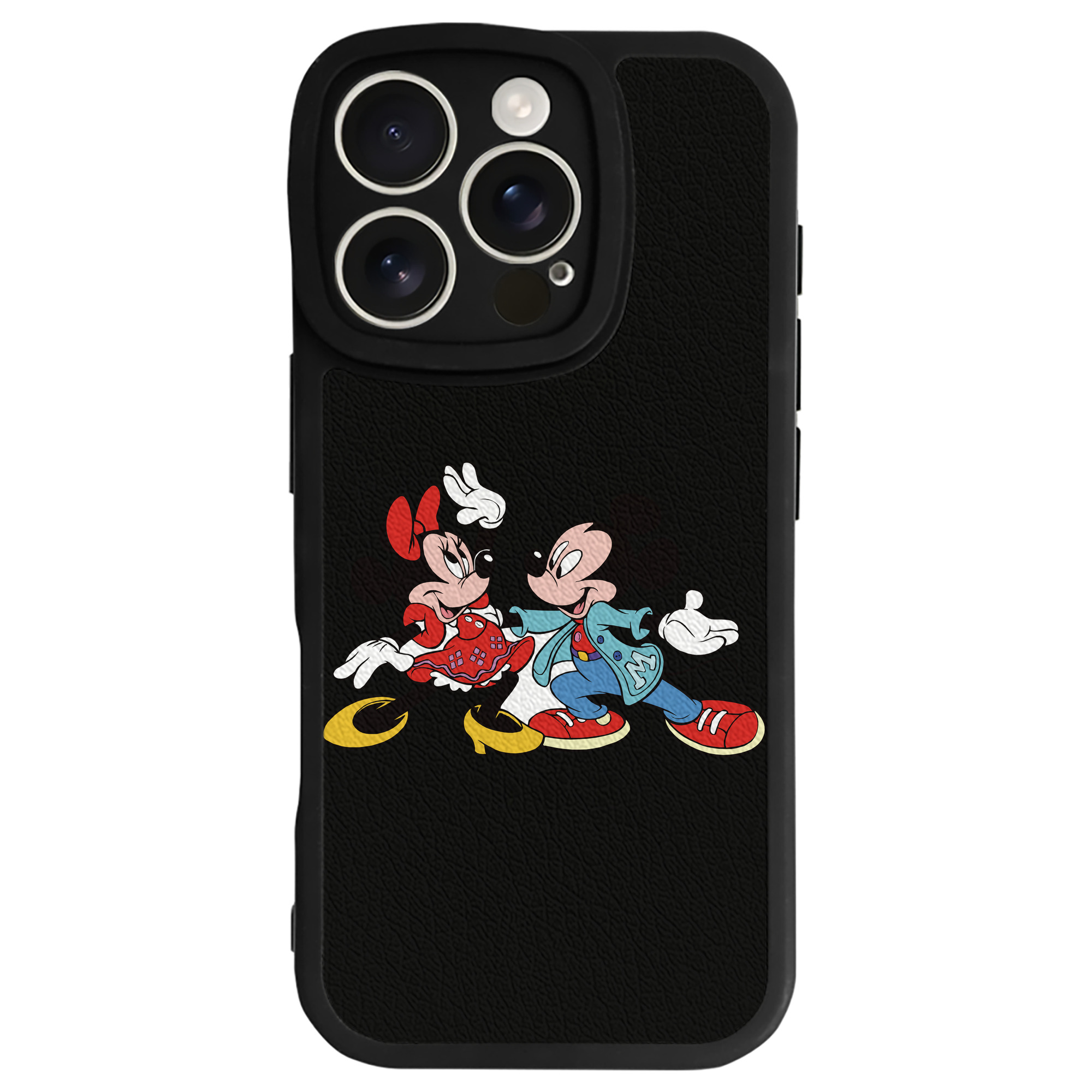 （画像用） ミッキーマウス Mickey Mouse 【iPhone 16シリーズ対応】シリコンスマホケース（レザー調） 材質：シリコン